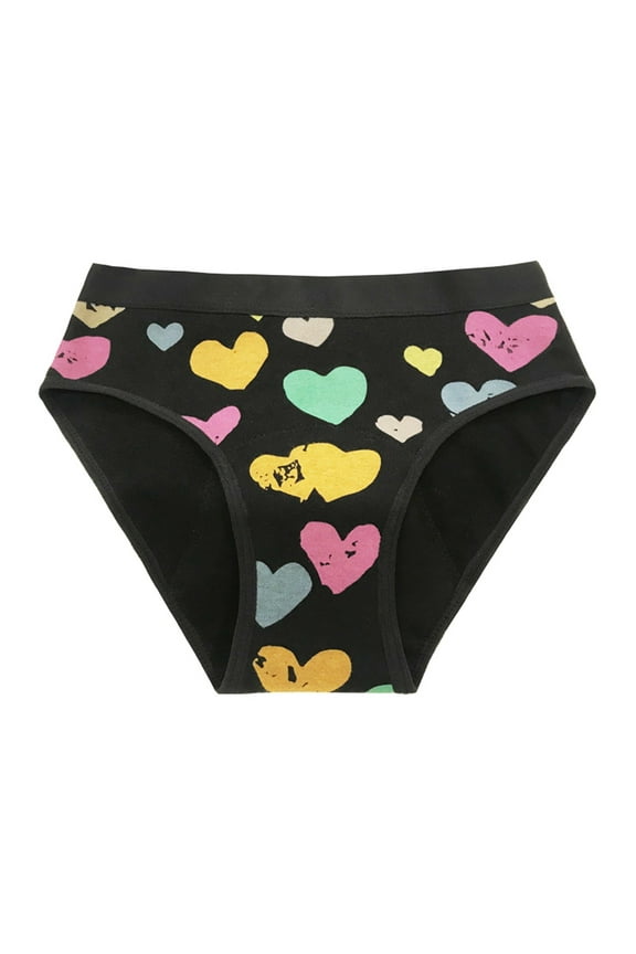 Period Underwear for Women Seamless Underwear Underwear Menstrual Leakproof For First Panty Kids Cotton Protective Brief Leak Proof Underwear Panties for Women Black S