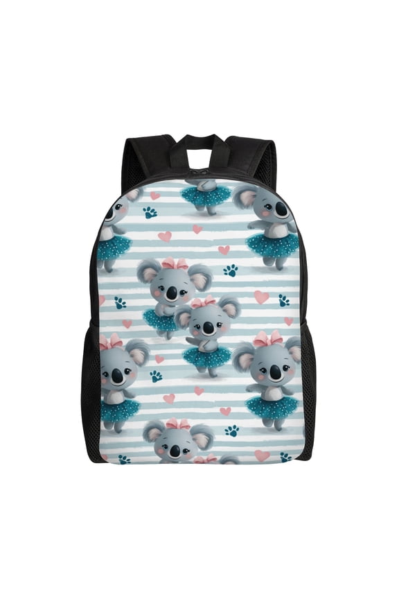 koala ballet dancers Backpack with 15 Inch Laptop Compartment,Water-Resistant Daypack, Large Capacity Backpack with Adjustable Breathable Shoulder Straps for Daily Use Travel Gym