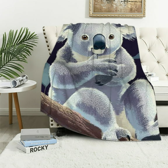 koala bear tree branch flannel material blanket, Blanket for Bed for All Seasons