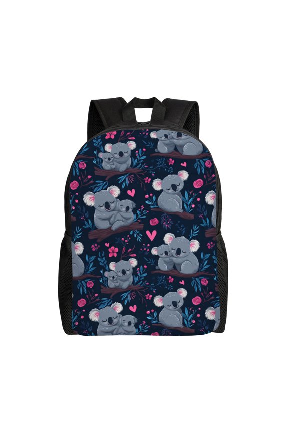 koala family Backpack with 15 Inch Laptop Compartment,Water-Resistant Daypack, Large Capacity Backpack with Adjustable Breathable Shoulder Straps for Daily Use Travel Gym