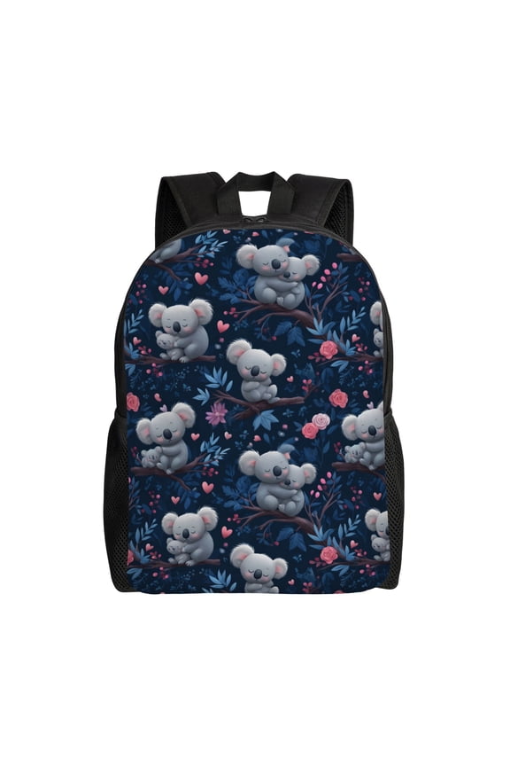 koala family Backpack with 15 Inch Laptop Compartment,Water-Resistant Daypack, Large Capacity Backpack with Adjustable Breathable Shoulder Straps for Daily Use Travel Gym
