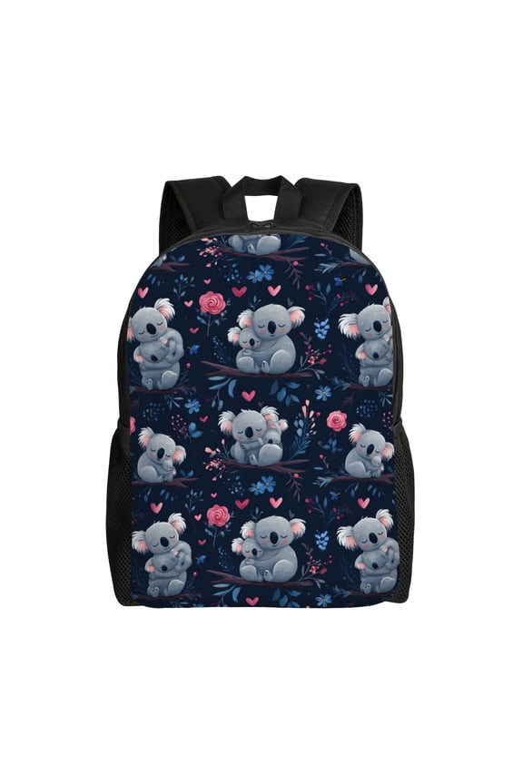 koala family Backpack with 15 Inch Laptop Compartment,Water-Resistant Daypack, Large Capacity Backpack with Adjustable Breathable Shoulder Straps for Daily Use Travel Gym