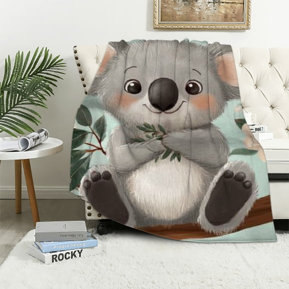 koala flowers Throw Blanket, long-lasting Blanket for All Seasons