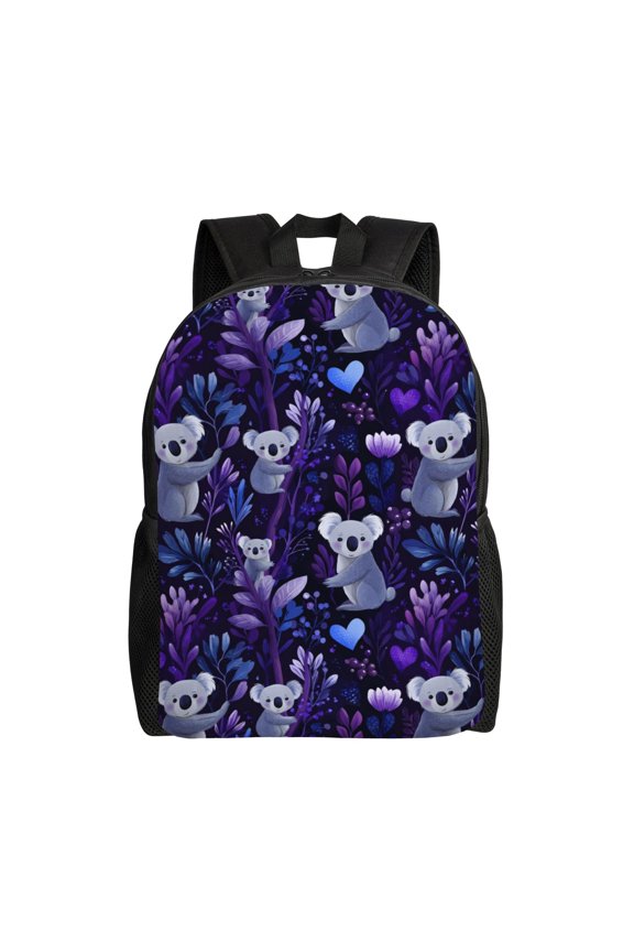 koala forest Backpack with 15 Inch Laptop Compartment,Water-Resistant Daypack, Large Capacity Backpack with Adjustable Breathable Shoulder Straps for Daily Use Travel Gym