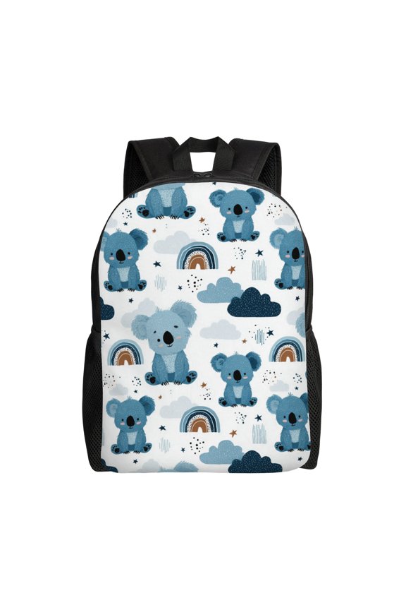koala pattern Backpack with 15 Inch Laptop Compartment,Water-Resistant Daypack, Large Capacity Backpack with Adjustable Breathable Shoulder Straps for Daily Use Travel Gym