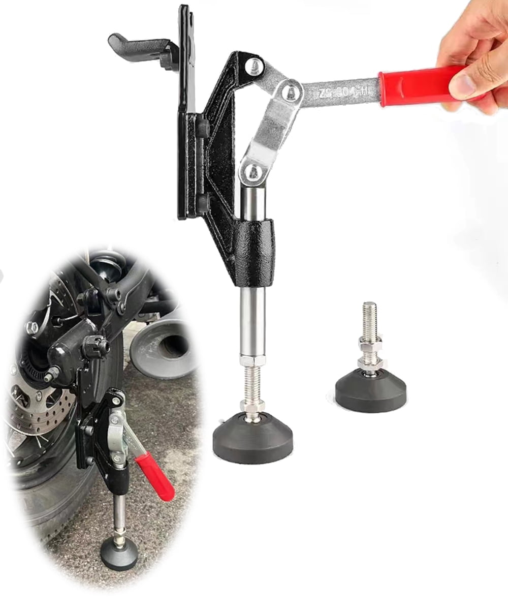 koeyisey Adjustable Motorcycle Rear Wheel Lift Motorcycle Stand, Black