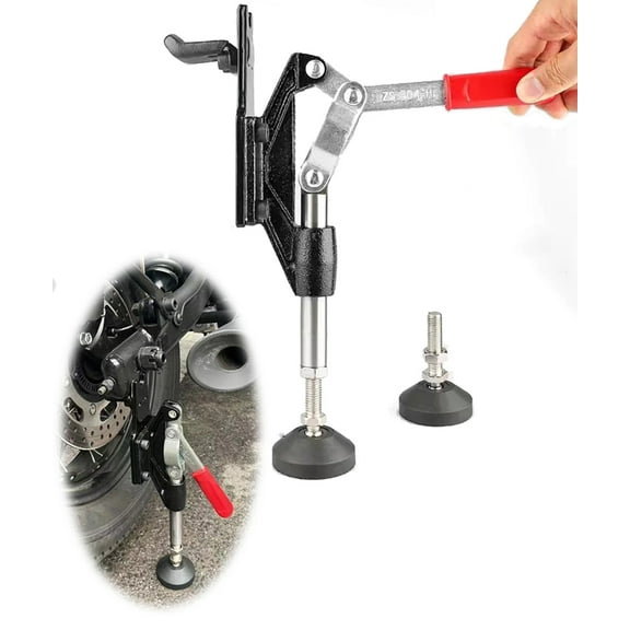 koeyisey Adjustable Motorcycle Rear Wheel Lift Motorcycle Stand, Black