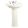 thumbnail image 1 of kohler k-2359-1-96 archer pedestal bathroom sink with single-hole faucet drilling, biscuit, 1 of 2