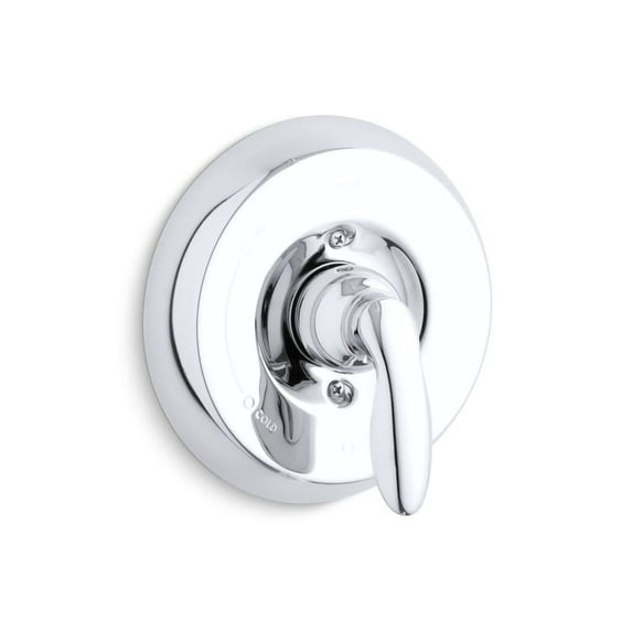 kohler ts15621-4-cp r coralais rite-temp valve trim with lever handle, h 6.5" x w 6.5" x 2.88", polished chrome