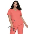 thumbnail image 1 of koi Basics Becca Women's 4-Pocket Stretch Scrub Top Coral S, 1 of 2