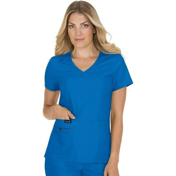 koi Basics Women's Becca V-Neck Solid Scrub Top
