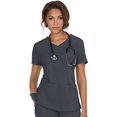 thumbnail image 1 of koi Basics Women's Katie Mock Wrap Solid Scrub Top, 1 of 1