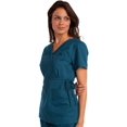 thumbnail image 1 of koi Classics Women's Katelyn Wrap Solid Scrub Top, 1 of 3