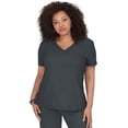thumbnail image 1 of Koi Lite Women's Philosophy 316 Side Zipper Scrub Top-Charcoal-S, 1 of 3