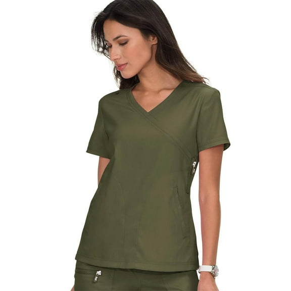 koi Lite KOI316 Women's Scrub Top Olive Green L