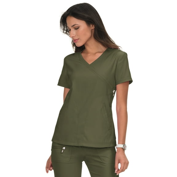 koi Lite KOI316 Women's Scrub Top Olive Green XS