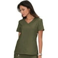 thumbnail image 1 of koi Lite Women's Philosophy Mock Wrap Side Zipper Solid Scrub Top, 1 of 5