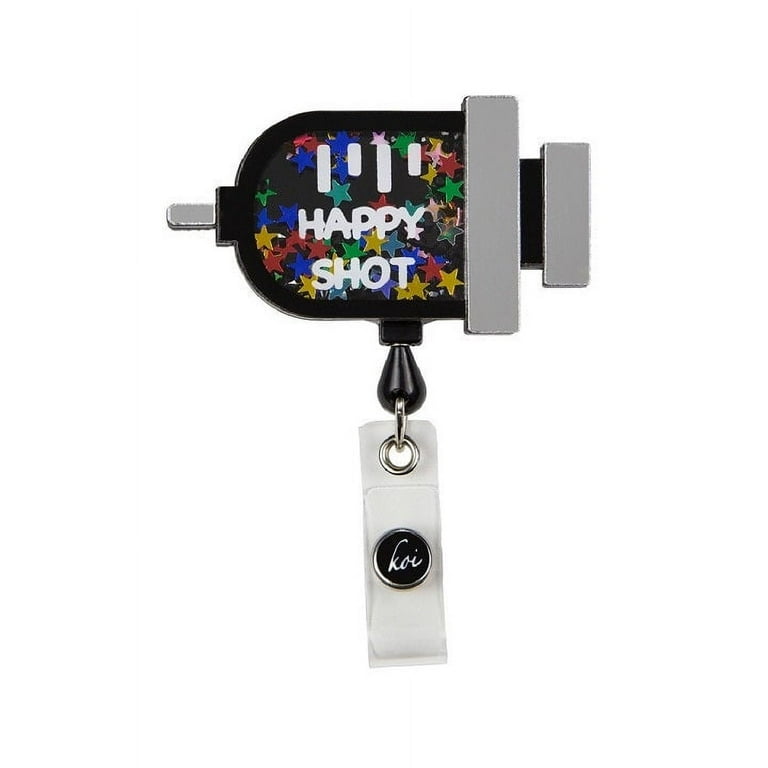 koi Shaker Retractable Badge Reels Color: Happy Shot