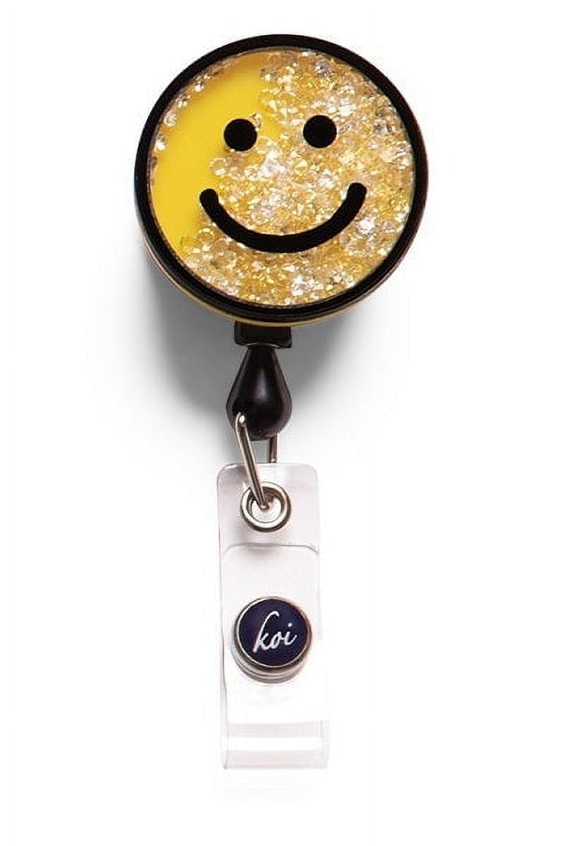 koi Shaker Retractable Badge Reels Color: Smiley Face 