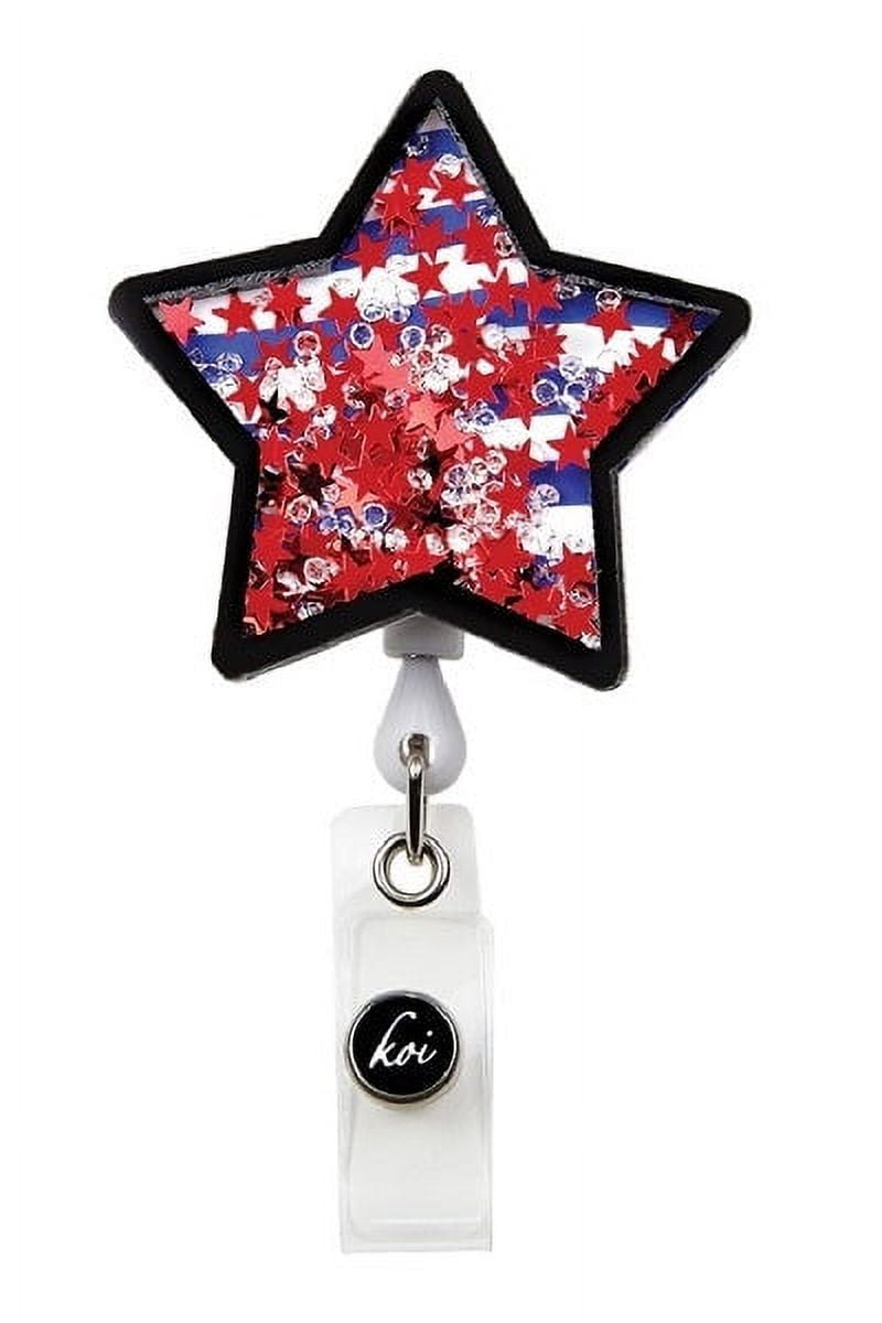 koi Shaker Retractable Badge Reels Color: Star 