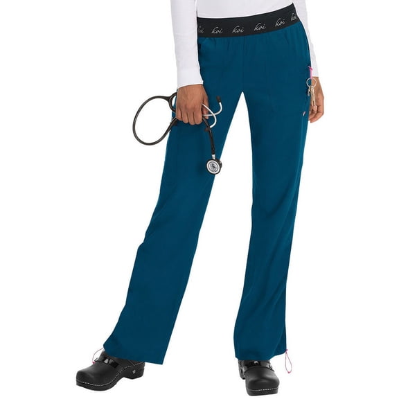 Koi Lite Womens 720 Logo Elastic Waistband Pant-Caribbean-XL