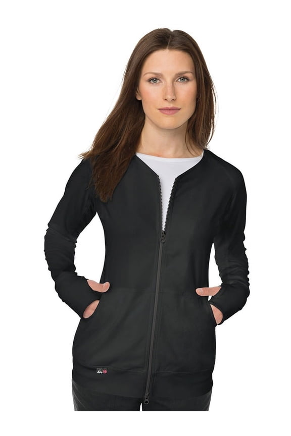 KOI Lite 2-Pocket Athletic Modern Clarity Scrub Jacket for Women