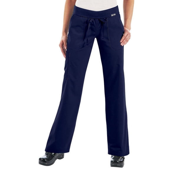 koi women's tall morgan ultra comfy yoga-style cargo scrub pants, navy, x-large/tall