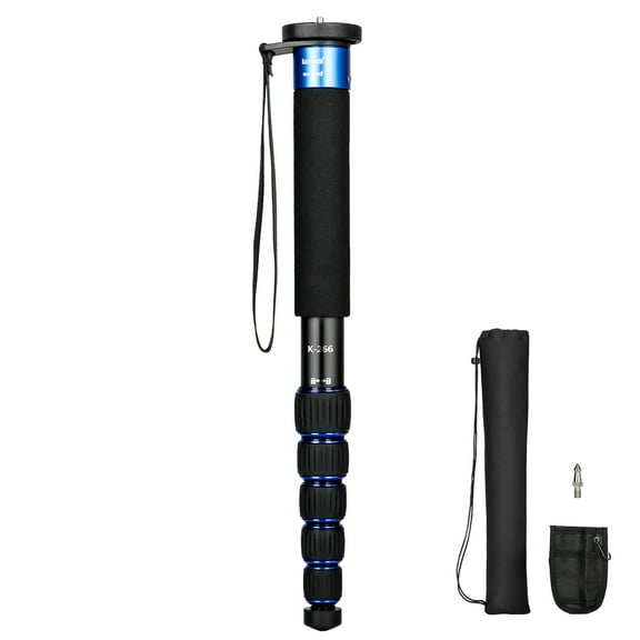 koolehaoda 6-Section Monopod Compact Portable Photography Aluminum Alloy Stick (K-266 Blue)