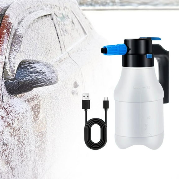 koolsoo 1.5L Electric Car Foam Sprayer Pump Foam Sprayer Rechargeable Sprayer, Handheld Car Wash Sprayer for Pet Bathing Car Washing