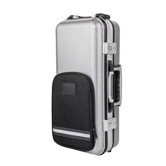 koolsoo 1 Piece ABS Trumpet Carrying Case with Padded Interior and Shoulder Straps Hard Shell Protective Gear for Band Practice Travel