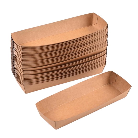 koolsoo 100 Pieces Serving Trays Holders Non Reusable for Fruit Salad Nachos Dessert