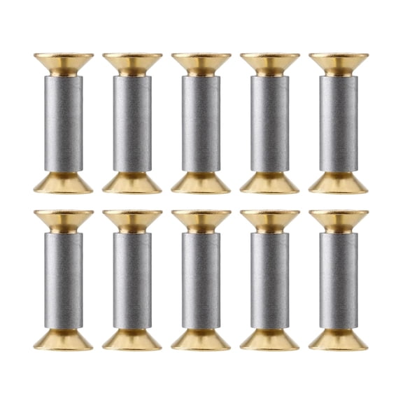 koolsoo 10Pcs Flat Head Screw Rivet Knife Making Handle Bolts Knife Handle Plate Fastening Screws for Hats DIY Tool Material Handbags