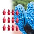 thumbnail image 1 of koolsoo 12 Pieces Track and Field Running Spikes Track Spikes Non Slip Pointed Spikes Track Shoe Spikes for Sports Sprint Competition Red, 1 of 8