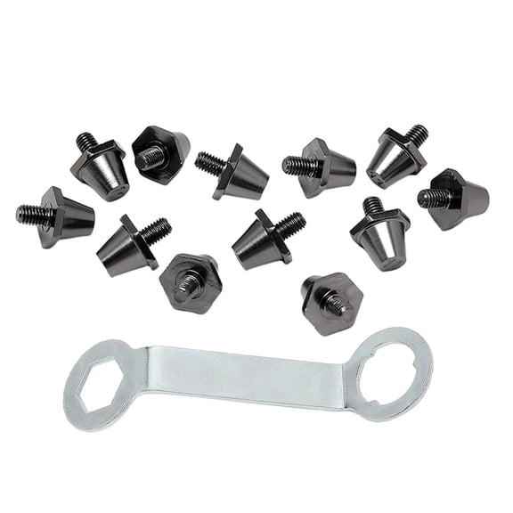 koolsoo 12Pcs Football Boot Studs Replacement Spikes Aluminum Alloy Professional Rugby Studs Soccer Boot Cleats for Athletic Sneakers