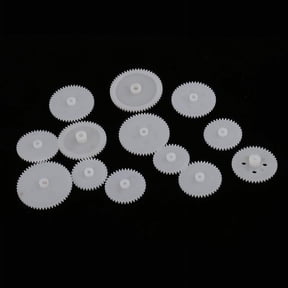 koolsoo 19 Pieces/set White Plastic Assorted Gears Gear Kits for diy buliding robot RC toys Model Accessories