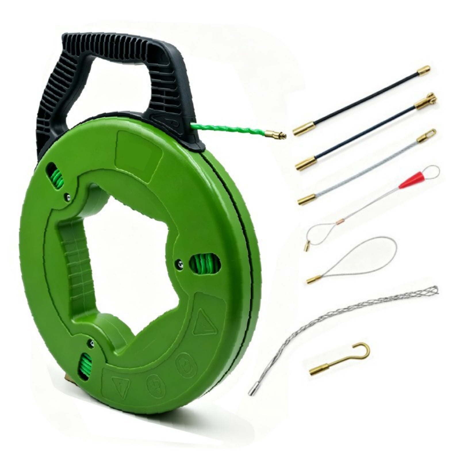 Conduit Recpie koolsoo 2 Pack Green Fiberglass Fish Tape Wire Puller 4.5mm 30m Reel ...