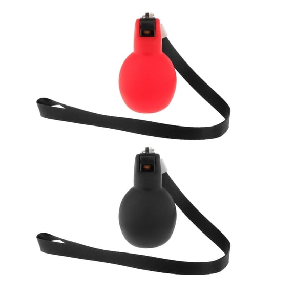 koolsoo 2 Pcs Handheld , Training with Lanyards, Survival with Loud Sound, for Coaches for Football Referee Red Black