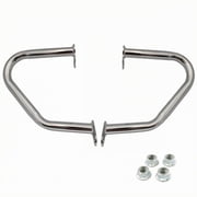 koolsoo 2 Piece Motorcycle Crash Bar Set Iron Engine Guard Full Surround Protection for Triumph Bonneville T100 T120 Street Twin Bobber Low Speed Drop Shield