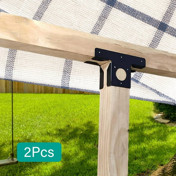 koolsoo 2 Pieces Pergola Brackets 3 Way Extension Bracket Hardware Metal Easy to Install for 4x4 Wood Post Adjustable Corner Brackets
