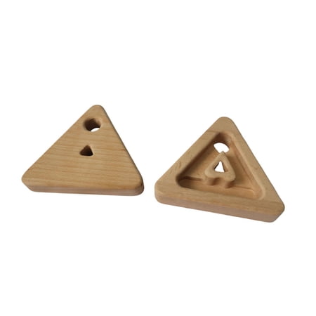 koolsoo 2 Pieces Triangle Climbing Training Board Fingerboard Climbers Equipment Athletes Wooden for Fitness Gym