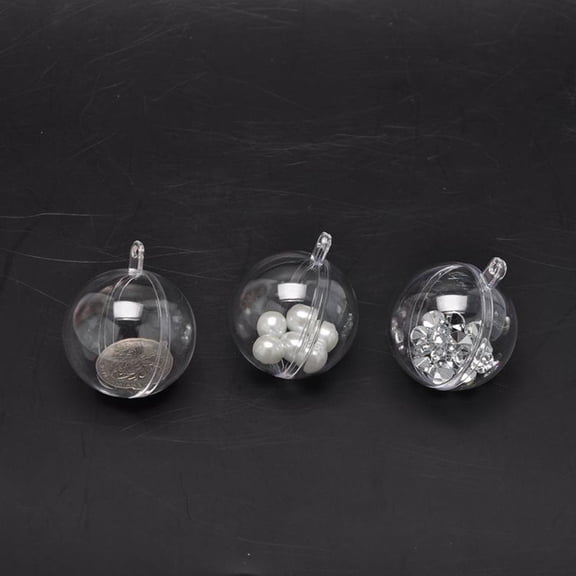 koolsoo 20Pcs Clear Plastic Fillable Ball Ornaments Spheres Candy Filler DIY Kunst und Skulpturen