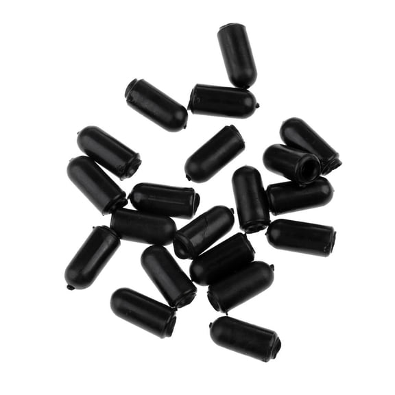 koolsoo 20x Bead Beads Flanges Platform Links Rubber Swivel Cover Fishing Carp Hair Rig Knot Buffer Beads