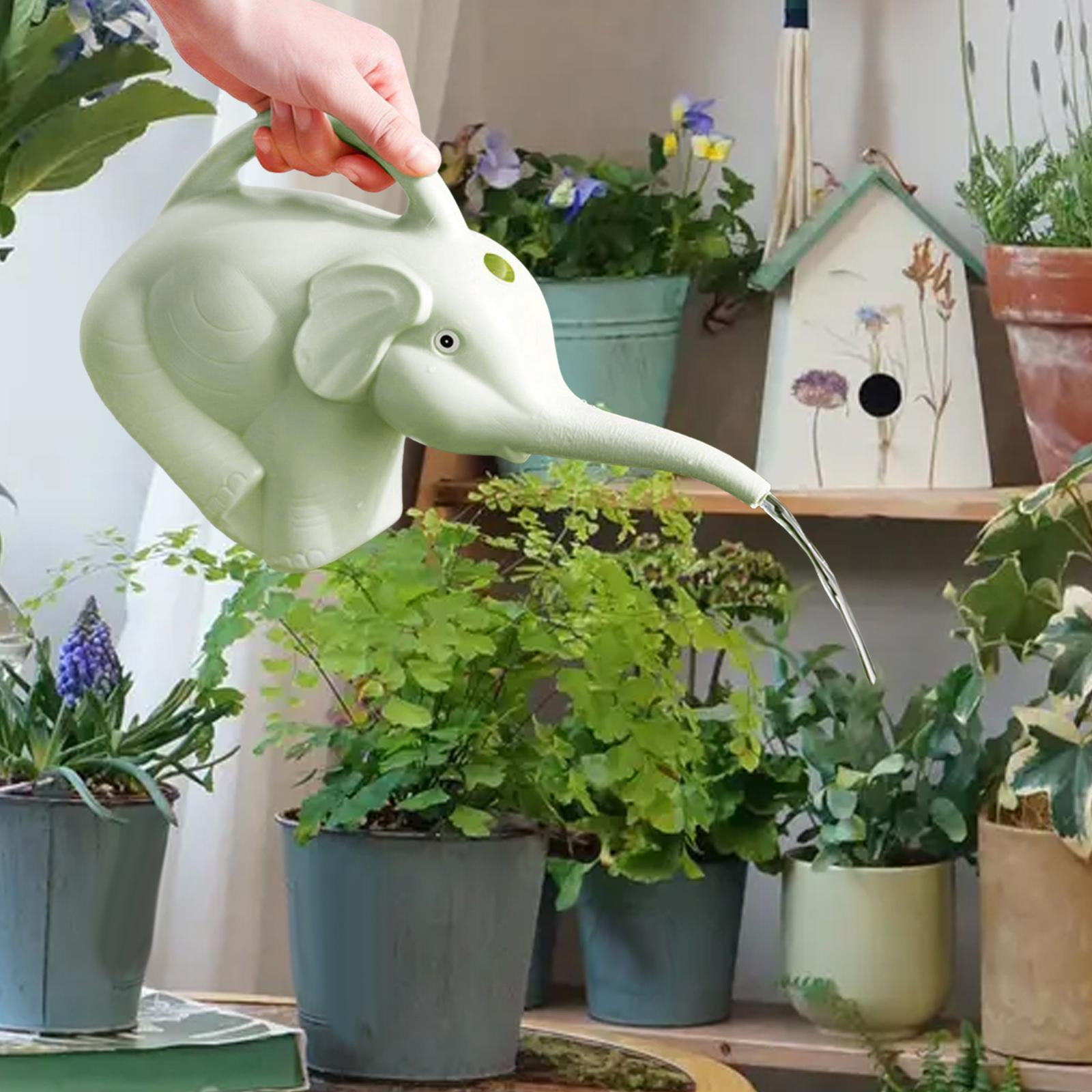 Annaffiatoio A Forma Di Elefante Elephant – 2 Litri – In Polipropilene – Beccuccio Lungo E Sottile Per Irrigazione Di Precisione – Per Piante Da Interno E Balcone – Design Carino - 3