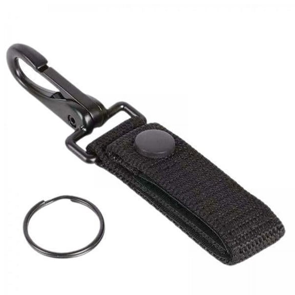 koolsoo 2x Heavy Duty Belt Keepers with Key Holder, Keychain Belt Clip, Keychain Hook Organizer, Nylon Webbing Buckle for Riding Hiking Cycling Outdoor Sports