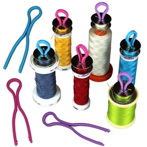 koolsoo 30 Pcs Bobbin Thread Holders Organizer Bobbin Clips Thread Spool Clamps Sewing Machine Accessories for Organizing Bobbin