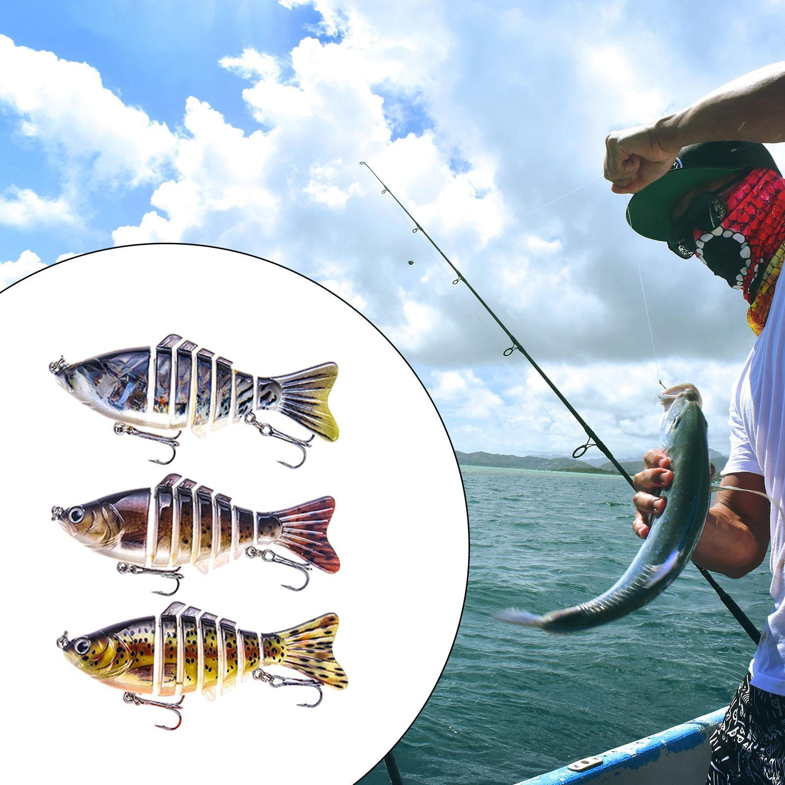 koolsoo 3x Fishing Lures Fishing Baits Crankbait Equipment Gifts Hard Lures Swimbaits for Bass Freshwater and Saltwater Crappie Perch A