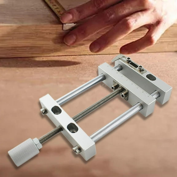 koolsoo 4" Drill Press Vise Flat Tongs Metalworking Clamps Multiuse Mini Bench Vise Parallel Jaw Vice for Carving Tool Jewelry Making