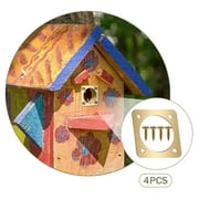 koolsoo 4 Pieces Birdhouse Guards Bluebird Box Protection Plates Wood Pecker Nest Weather Resistant Nest Entrance Guards 2.8 cm