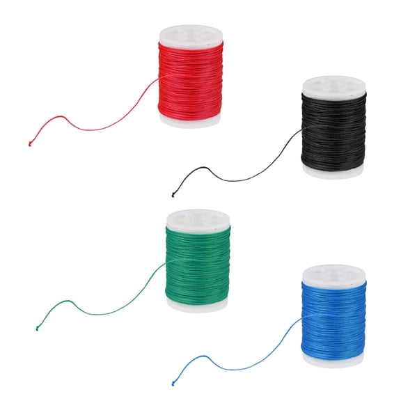 koolsoo 4 Rolls / Pack 12 Yard Bow String Serving Thread, Strong Pull Fiber Bowstring for Bows Target Hunting Outdoors, Wear-resistant