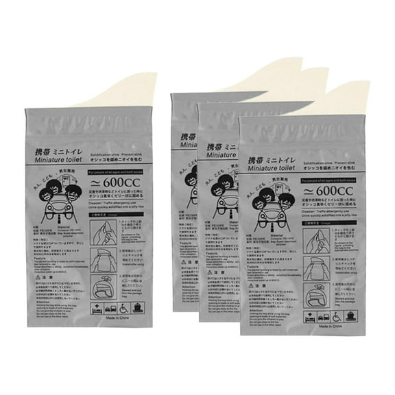koolsoo 4x Portable Camping Pee Bag Peeing in The Car Travel Urinal Bag Pee Bags Vomit Cotton